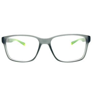 NIKE 7091 065 MATTE SMOKE GRAY LIME GREEN SQUARED EYEGLASSES FRAME 54-16-140